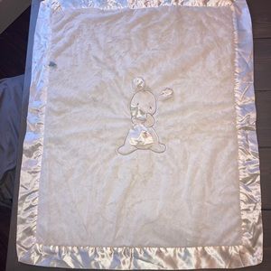 Bunnies By The Bay: White Plush Baby Blanket